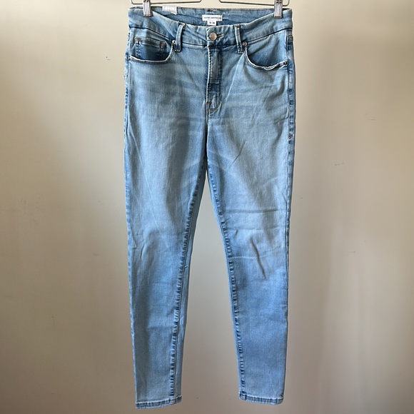 New Good American Good Legs skinny high rise distressed light wash ankle jean - Picture 6 of 15